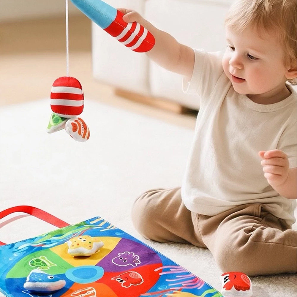 Montessori Fishing Toy – Fabric Sensory Game for Early Learning & Motor Skills