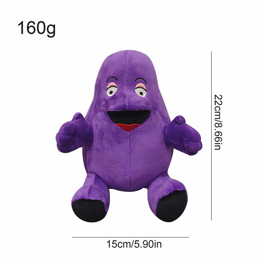 22CM GRIMACE Yellow Hat Plush Doll Purple Eggplant Mcdonald's CollectionToys