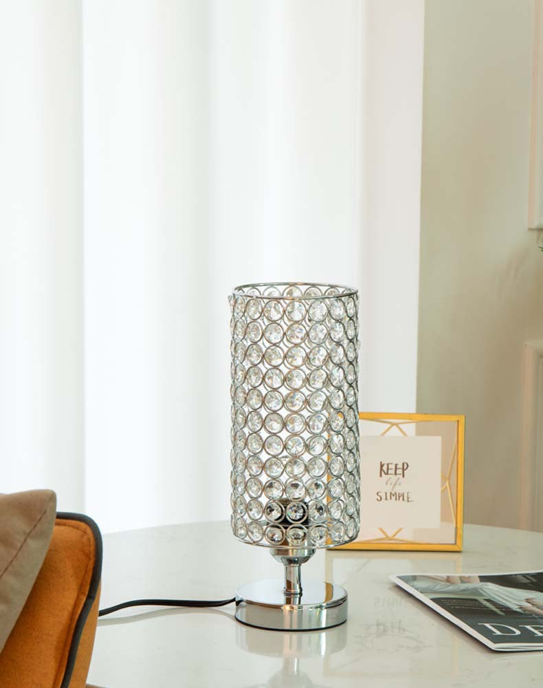 Crystal Bedroom Nightstand Light Bedside Table Lamp Home Decor Desktop Lamp
