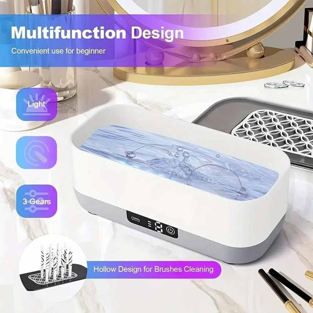 Portable Ultrasonic Cleaner – USB Rechargeable for Jewellery, Watches & Glasses