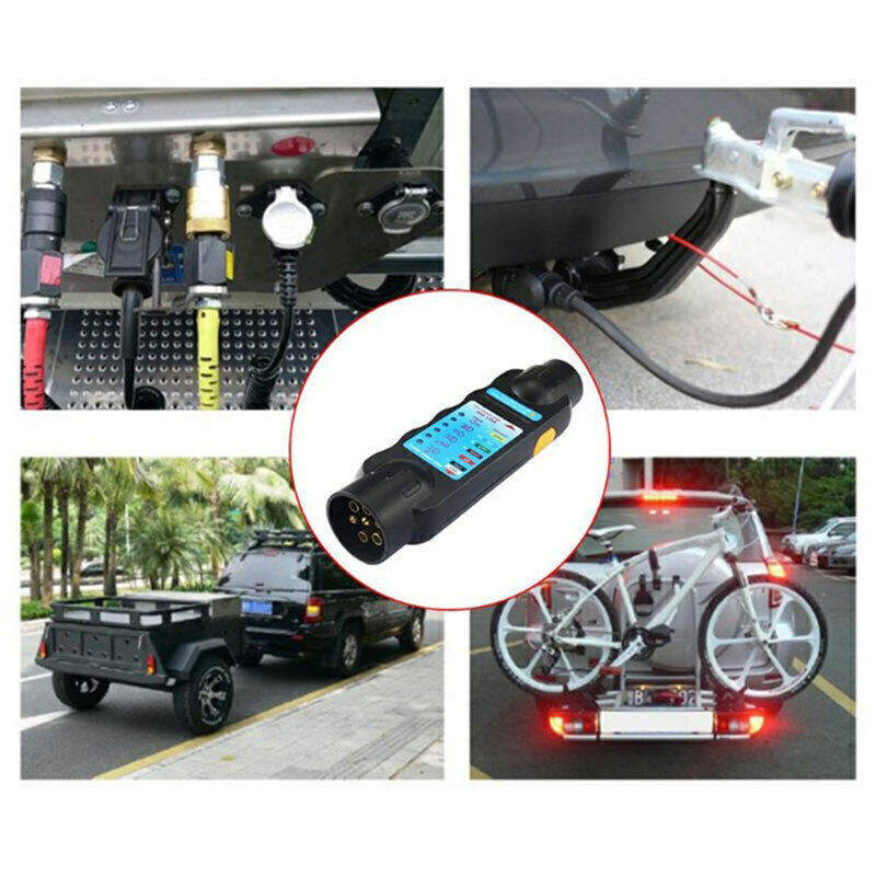 7 Pin Towing Trailer Tow Bar Caravan Light Wiring Circuit Tester Plug Socket