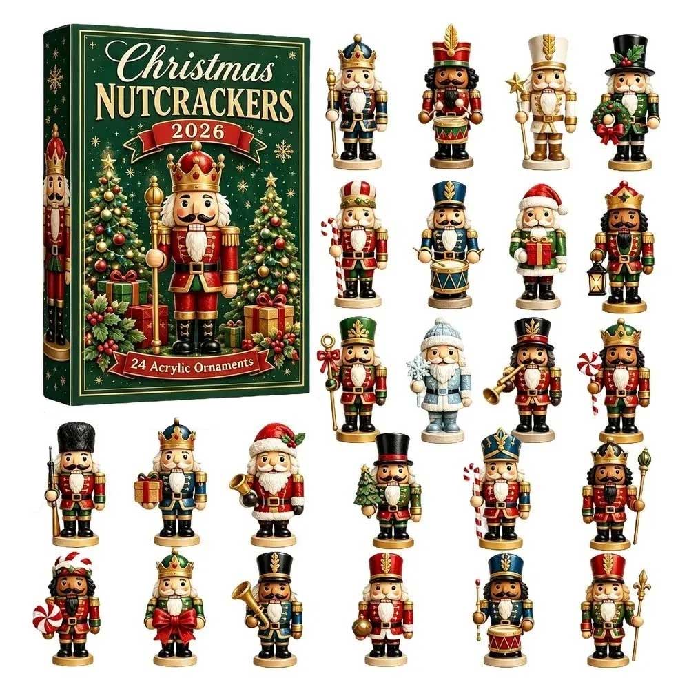2D Nutcracker Advent Calendar 2026 – 24-Day Christmas Countdown Acrylic Decor
