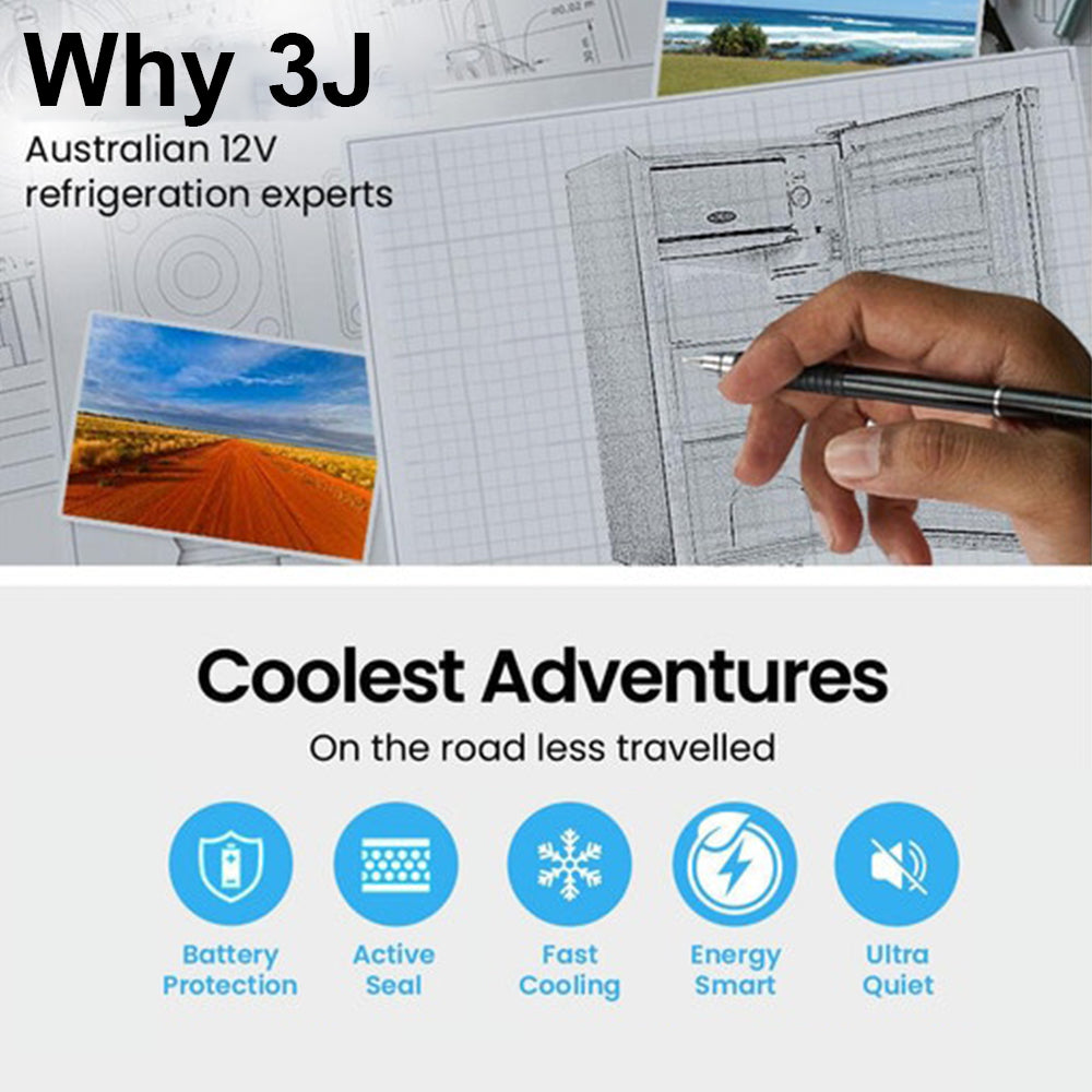 85L Portable Upright Fridge Freezer - 12V/24V DC Compressor Refrigerator for RV, Boat, Truck & Off-Grid Use