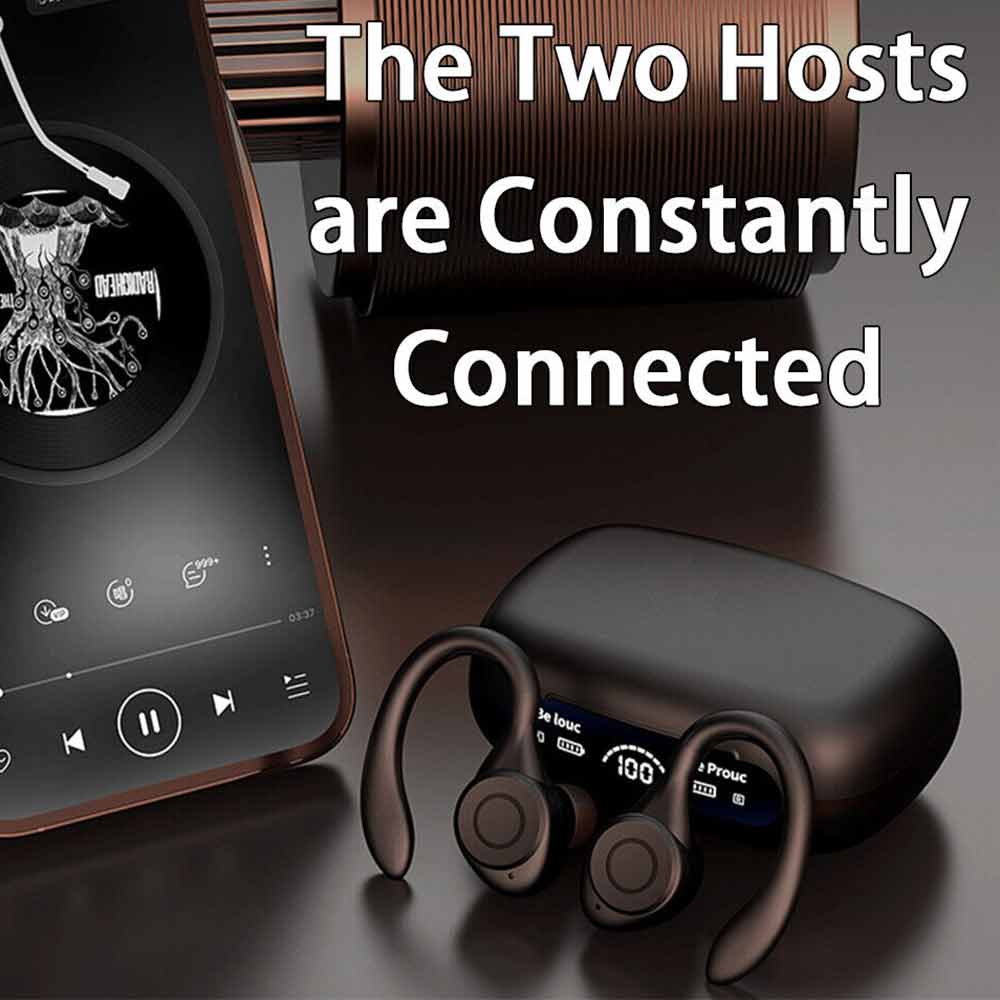 Bluetooth Earphones 5.3 Sport Gym Headphones Earbuds with Mic Sweatproo Wireless