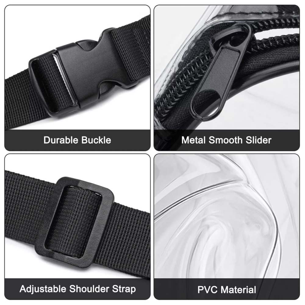 Waterproof Clear Waist Bag – Fanny Pouch for Men & Women, Outdoor Travel Pack, Adjustable