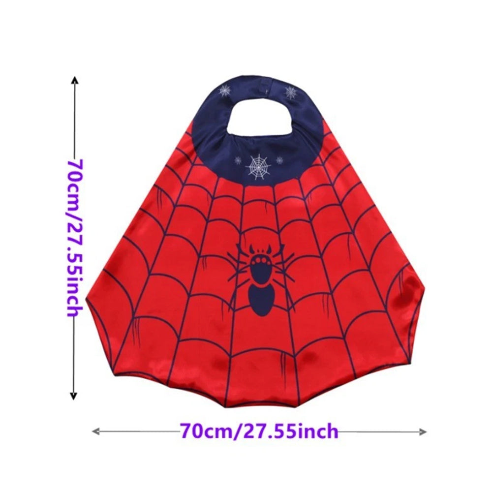 Spider-Man Kids Costume – 4PCS Cape & Mask Fancy Dress Kit for Boys Girls