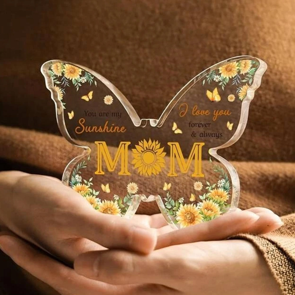 Butterfly Acrylic Plaque  for Mum  - Heartfelt Gift for Mother's Day & Christmas