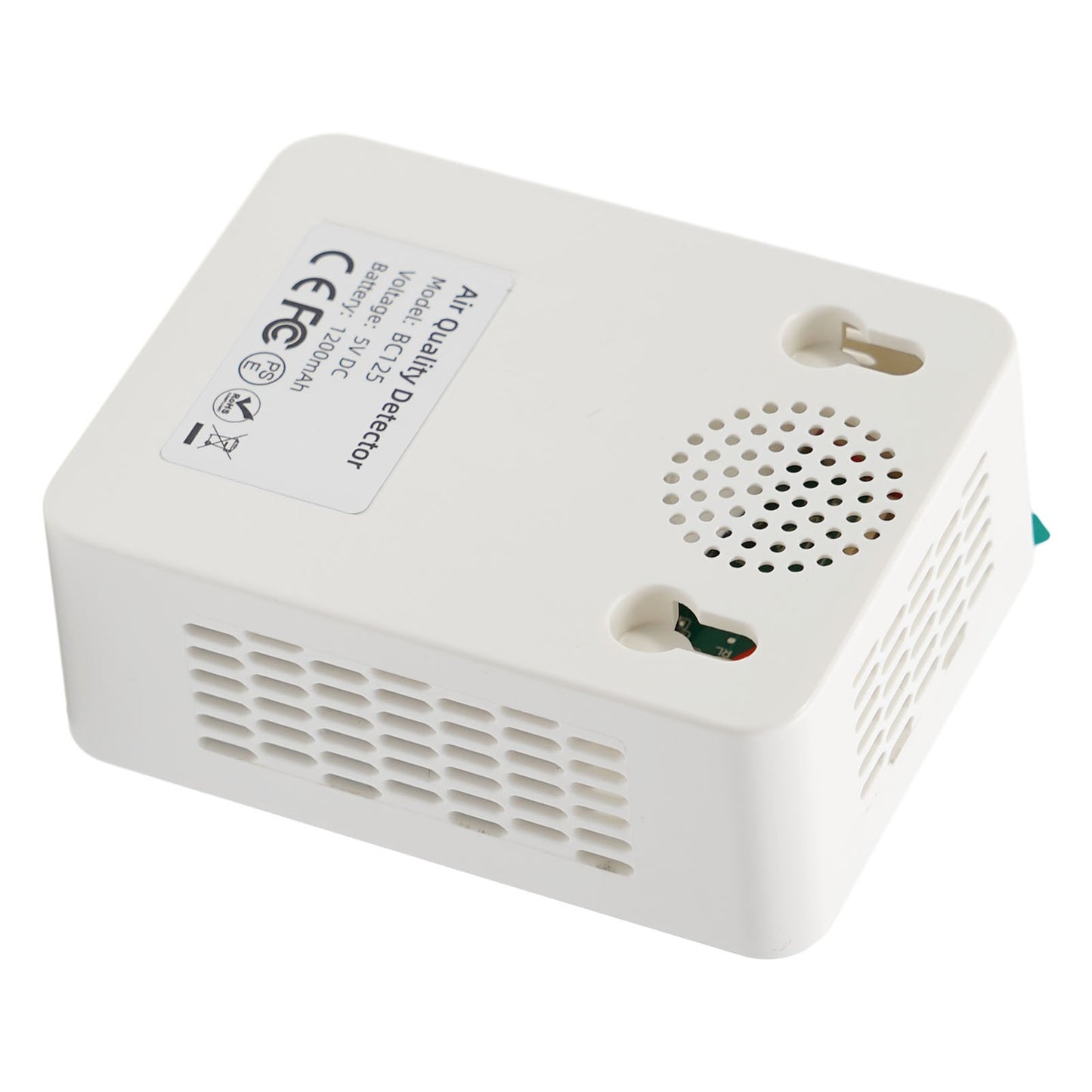 5-in-1 Air Quality Monitor – Portable CO2, HCHO, TVOC, Temp & Humidity Detector with USB-C Recharge