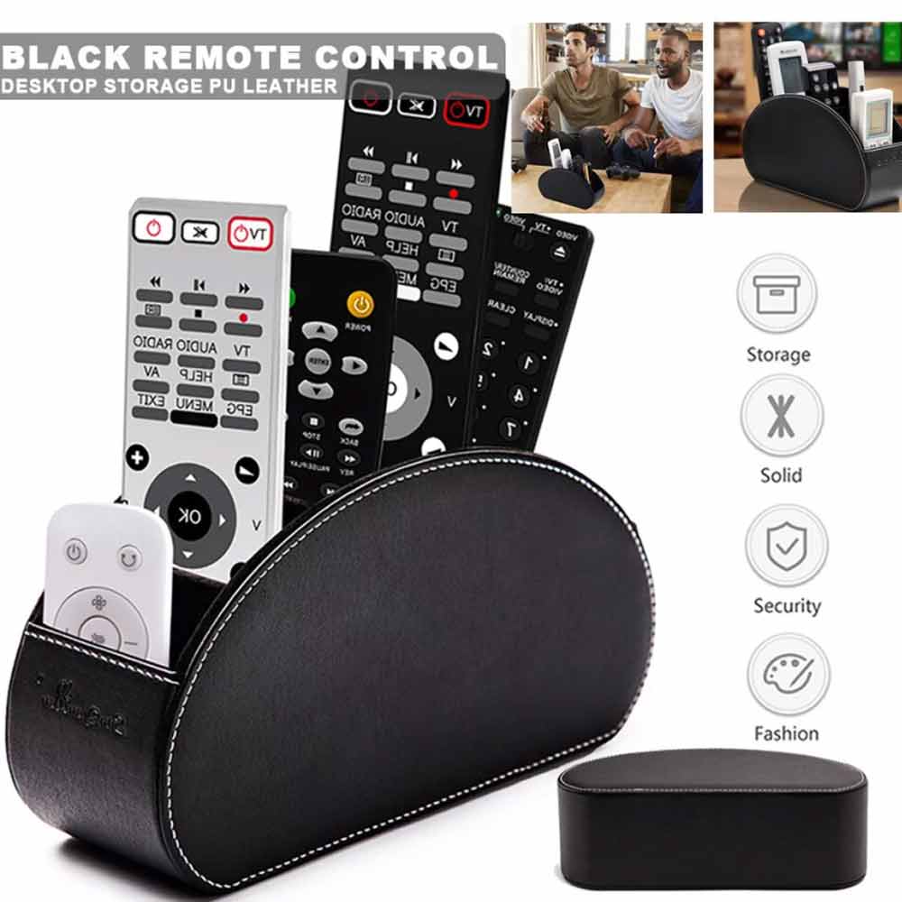 TV Remote Control Holder Table Storage Box 5 Grid Desktop Tidy Organizer Case