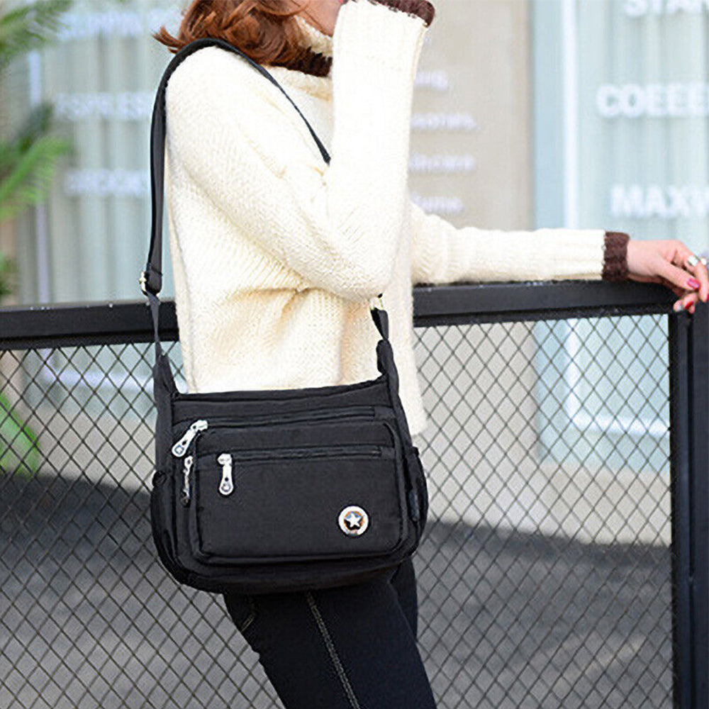 Multi Pockets Canvas Messenger Bag Handbag Cross Body Bags Shoulder Bag Women