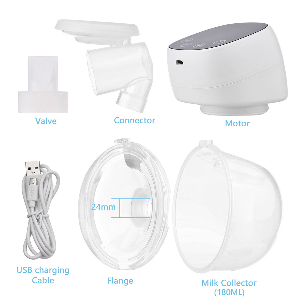 1200mAh Electric Wearable Hand Free Touch Breast Pump Silent Home Milk Collector