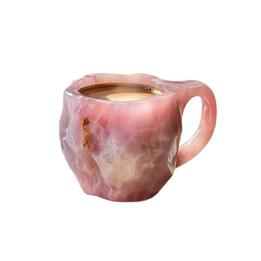 Handmade Mineral Crystal Coffee Cup Elegant Coffee Cup,Translucent Coffee Cup