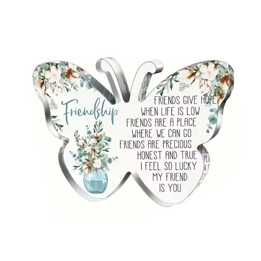 Acrylic Plaque Friendship Gift – For Best Friend, Thank You & Birthday Gift for Her, 12cm