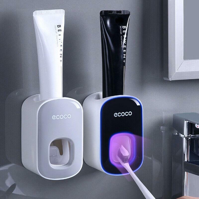 Ecoco Wall mount auto ands Free Toothpaste Dispenser Automatic Toothpaste Squeez