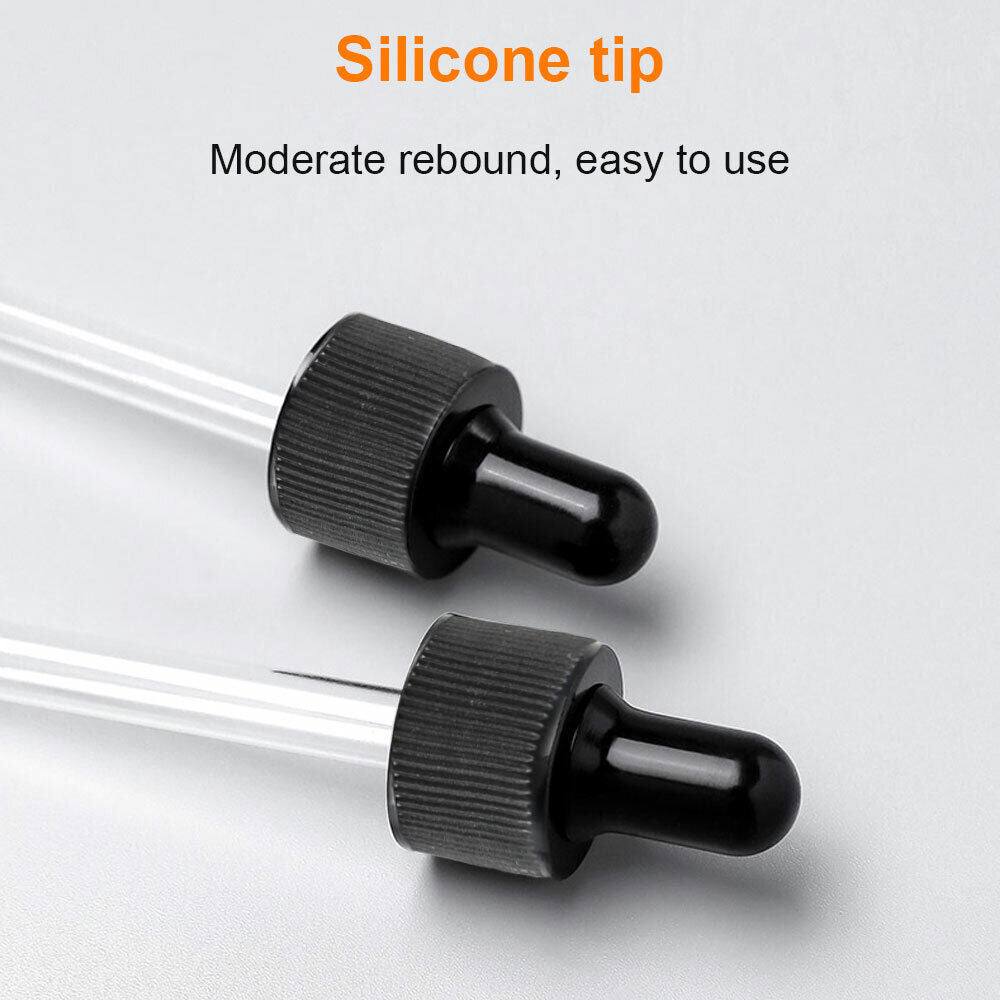 5-100ML Amber Glass Liquid Dropper Reagent Eye Pipette Essential Oils Bottle AU