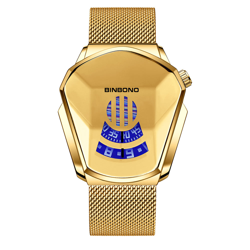 Men's Trendy Fashion Watch Funky Designer Wristwatch Includes Strap Adjuster