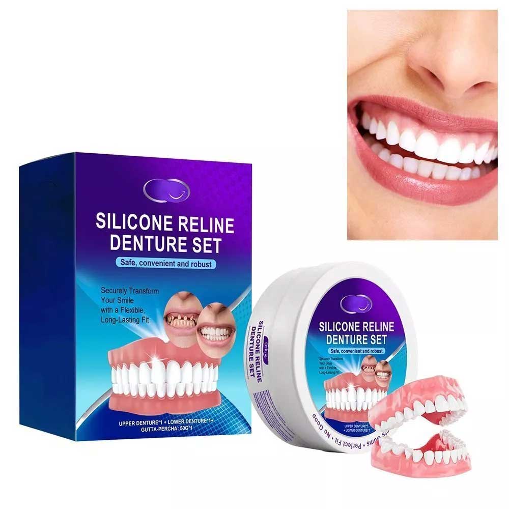 Teeth Comfort Fit Silicone Denture Set for Dentures & Veneers | Instant Smile Makeover