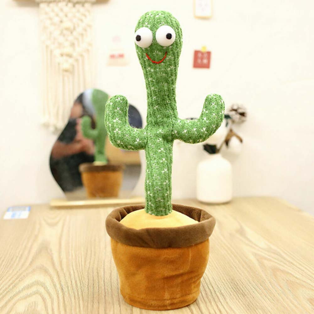 Talking Toy Dancing Cactus Doll Speak Talk Sound Record Repeat Kawaii Cactus Toy