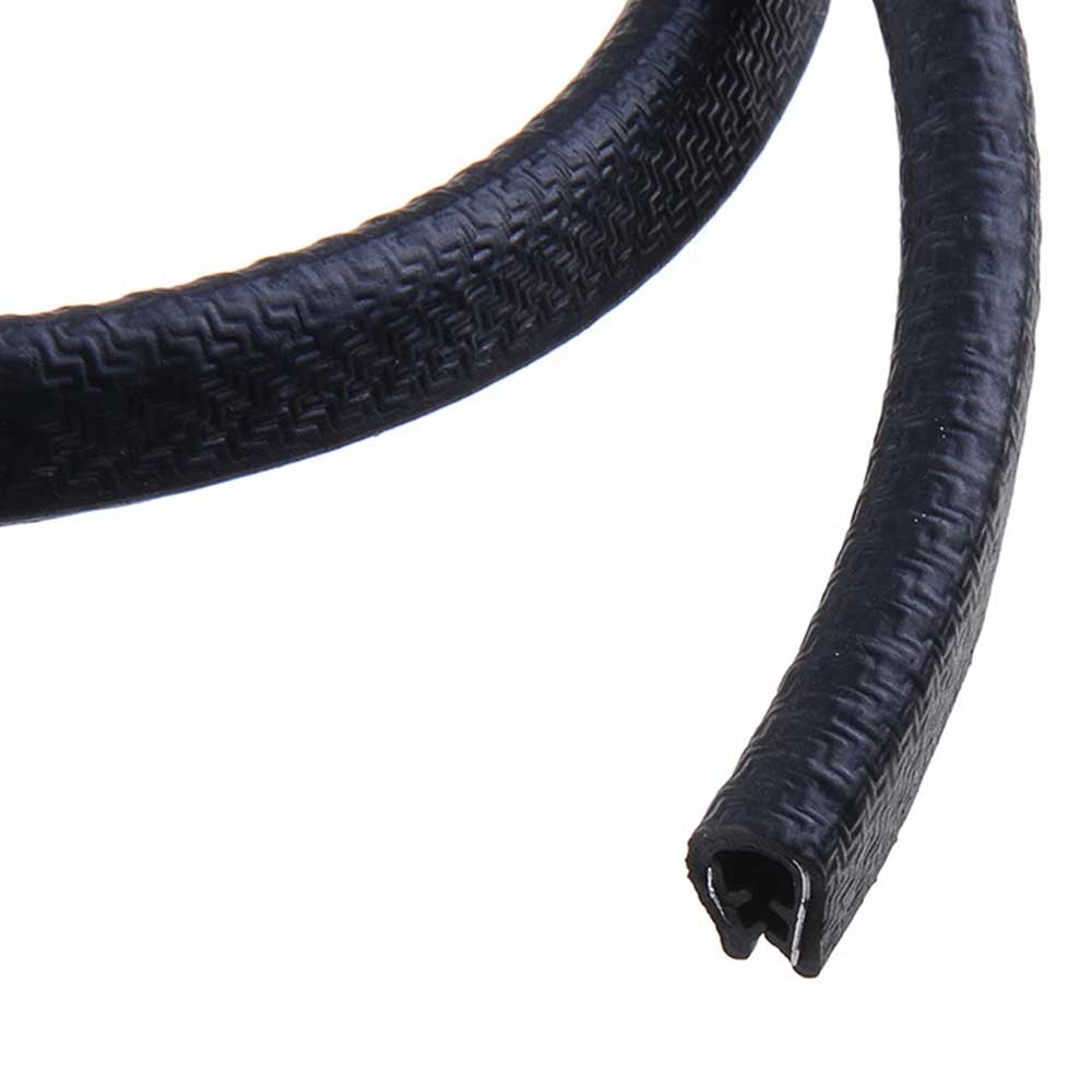5M Car Door Edge Protector Strip - U-Shape Rubber Trim Guard Seal Black