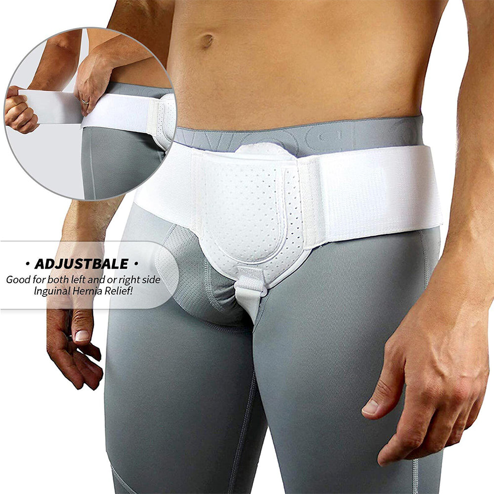 Mens Hernia Support Belt Sports Inguinal Groin Hernia Pain Relief Truss Brace