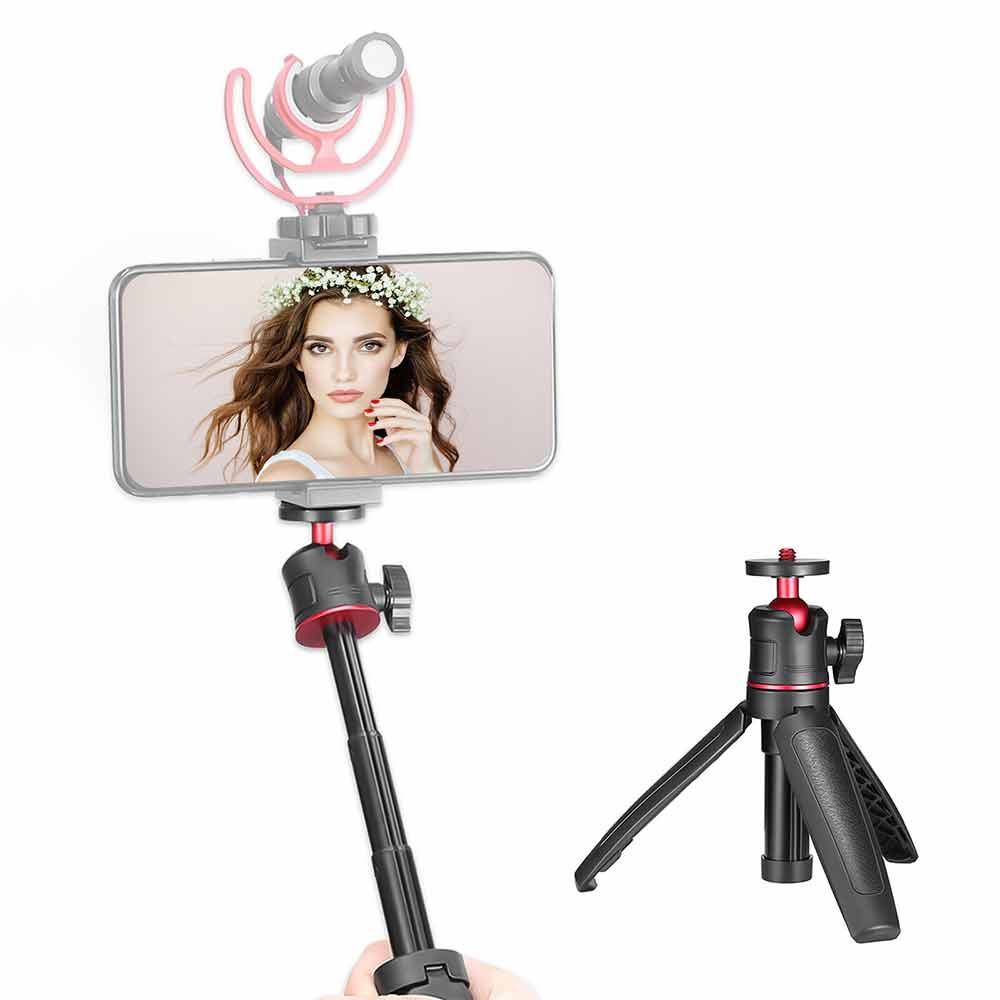 Photography Selfie Vlog Bracket Stand 360°Mini Extendable Desktop 1/4 Tripod