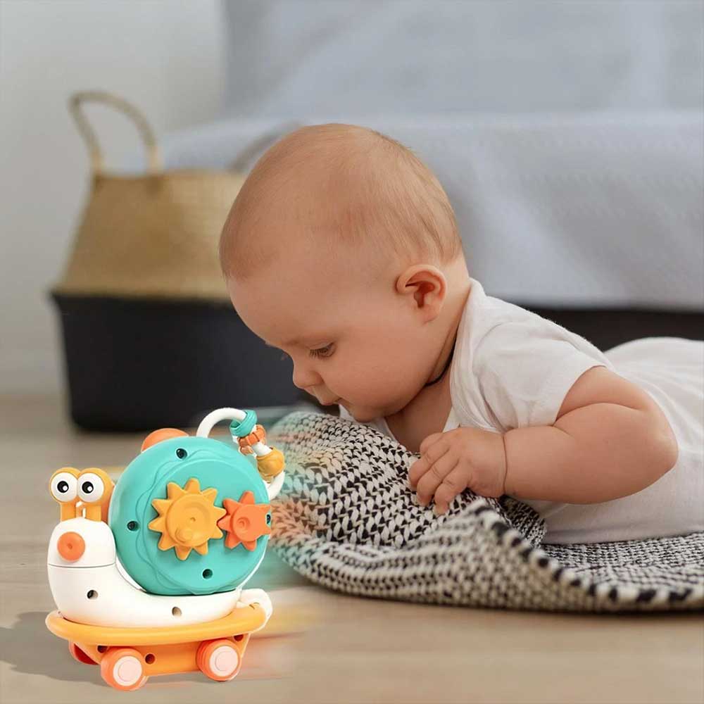 4 in 1 Baby Fidget Spinner Snail Windmill Set Suction Cup Infant Fun Bath Toy