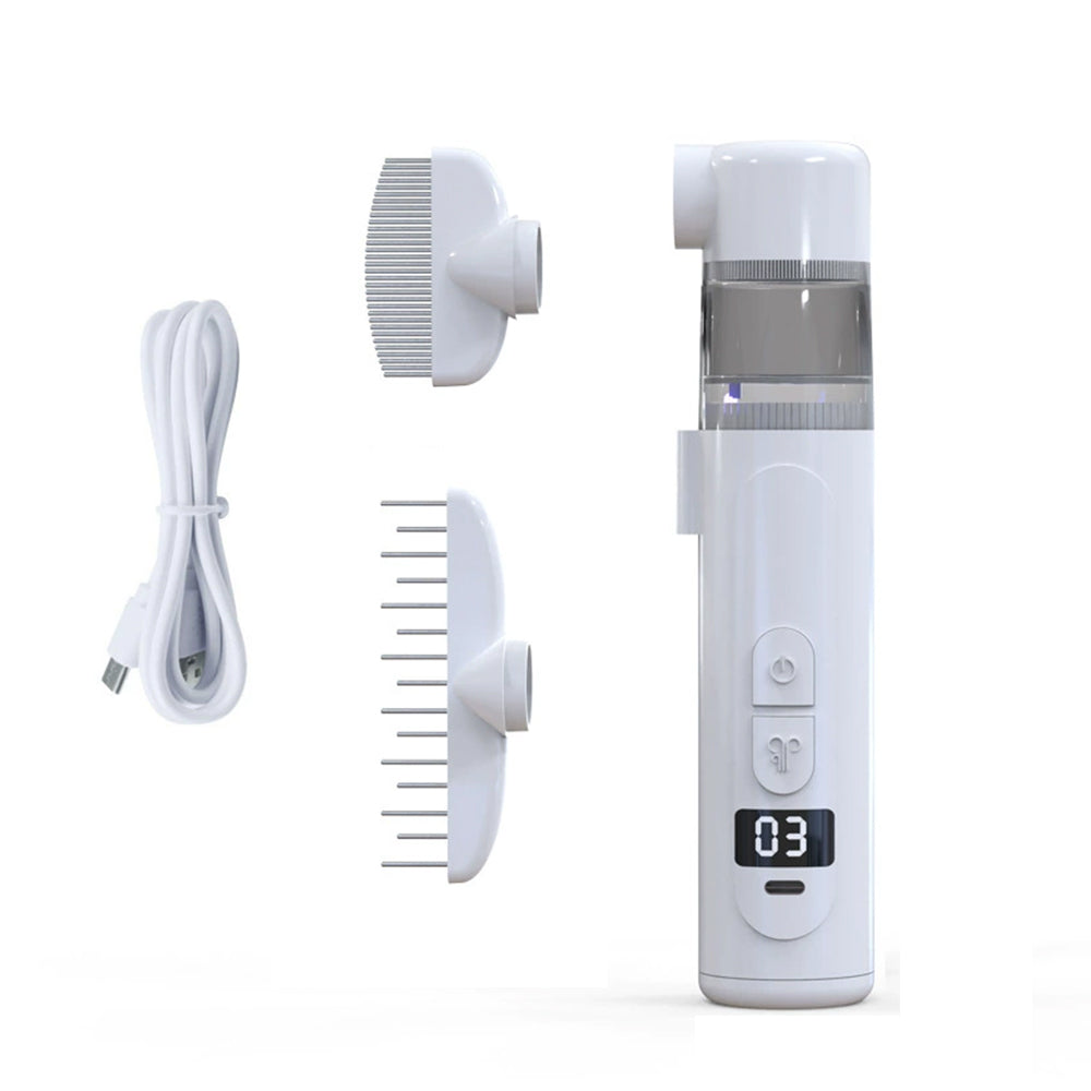 Electric Pet Flea Comb – 2-in-1 Rechargeable Detangling Brush & Lice Comb