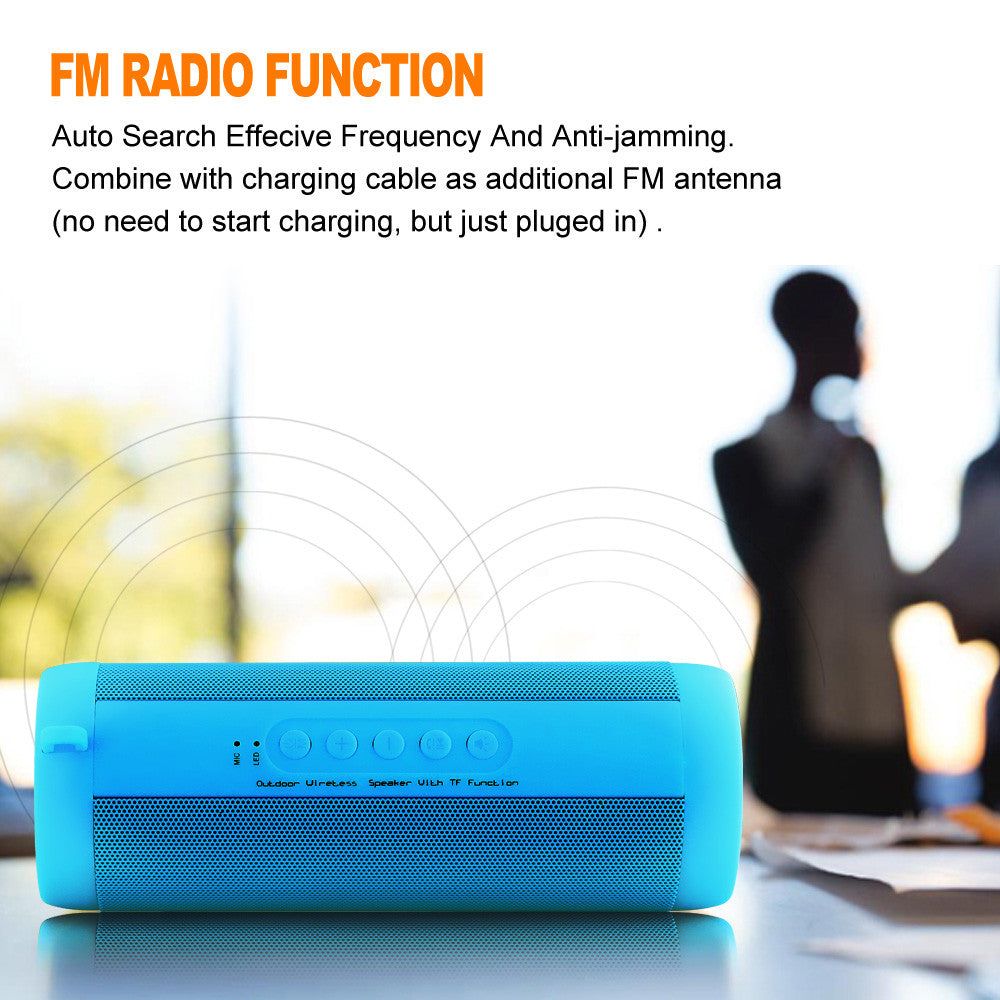 Waterproof Bluetooth Subwoofer – Portable Speaker with TF Card, Flashlight & Radio