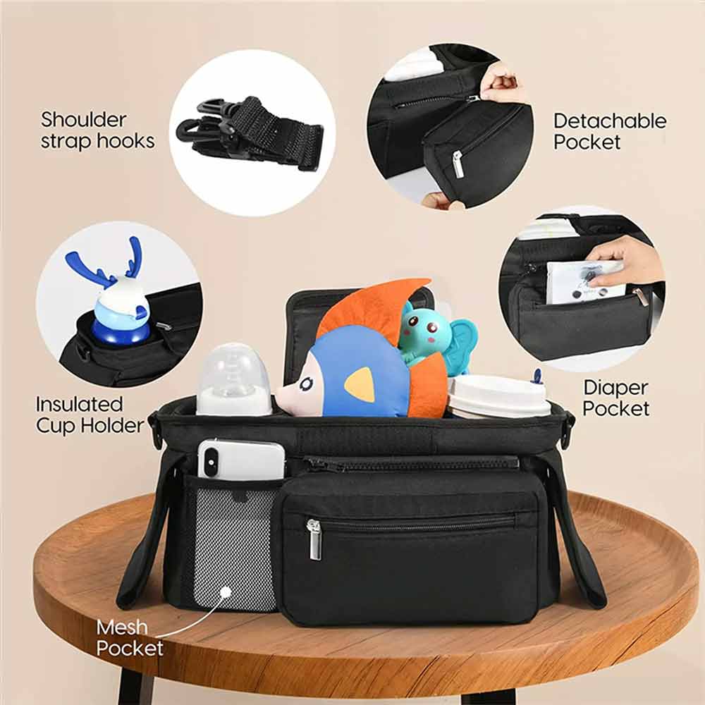 Universal Baby Pram Stroller Organiser Caddy Organizer Storage Accessories Bag