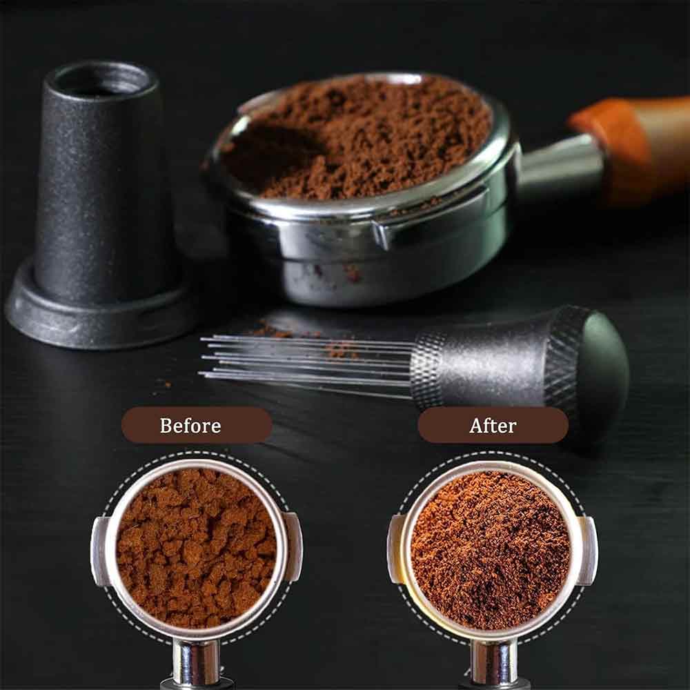 Coffee Tamper Distributor & WDT Tool – Espresso Coffee Distribution Needle Set
