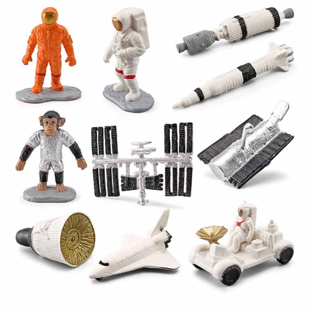 Astronaut Simulation Model Kids Toy Mini Rocket Space Figure Scene Ornament