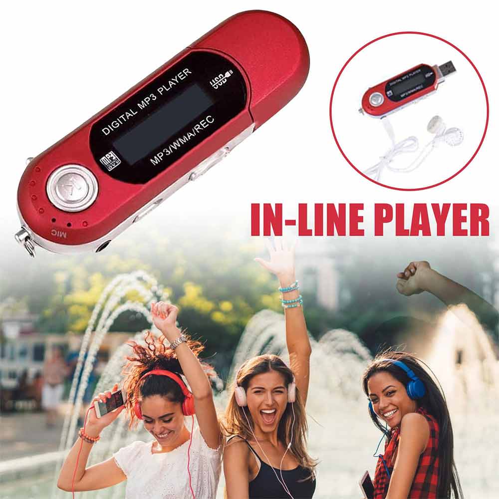 4GB/8GB Portable USB MP3 Player – Digital LCD Screen, FM Radio, Rechargeable Music Player with Built-in Memory