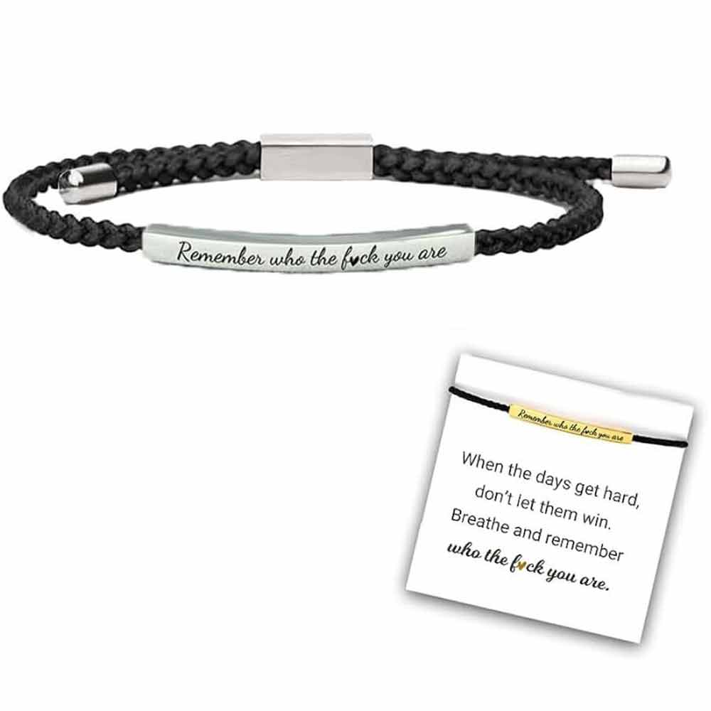 Remember Who The Fuc* You Are Motivational Tube Bracelet