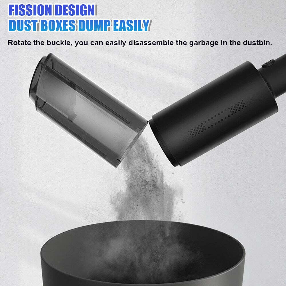 Handheld Cordless Car Vacuum Cleaner Portable USB Rechargeable Wet Dry Cleaning