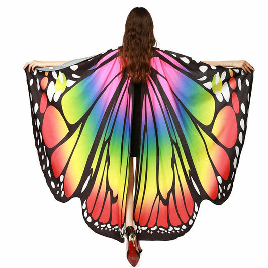 Shawl Butterfly Wings Scarf Halloween Birthday Gift Dress Adult Pretend Cosplay