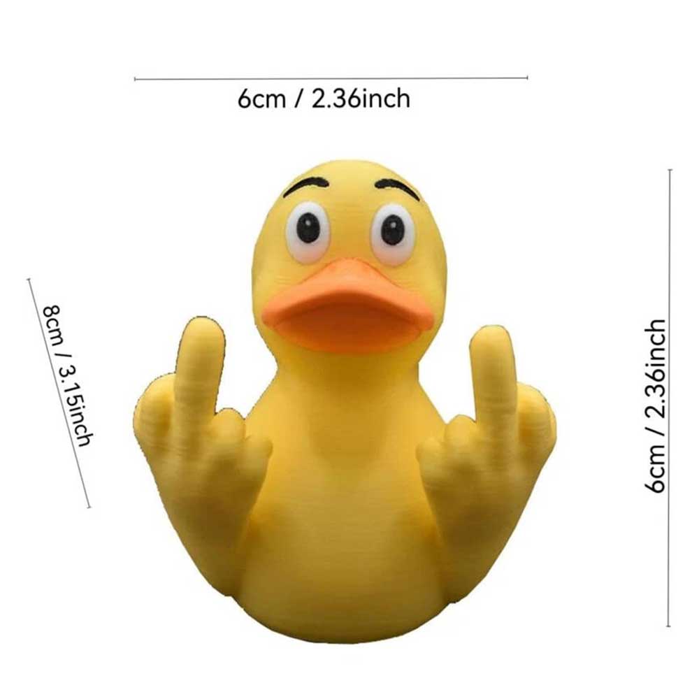 Funny Middle Finger Duck,Unique Middle Finger Rubber Ducks Figurines Prank Gifts