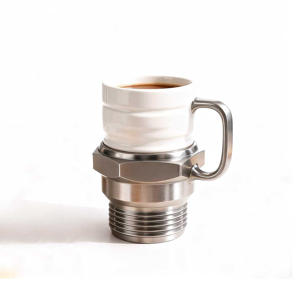 Spark Plug Design Novelty Mug - 200ml Engine-Themed Coffee Cup for Mechanics & Car Lovers