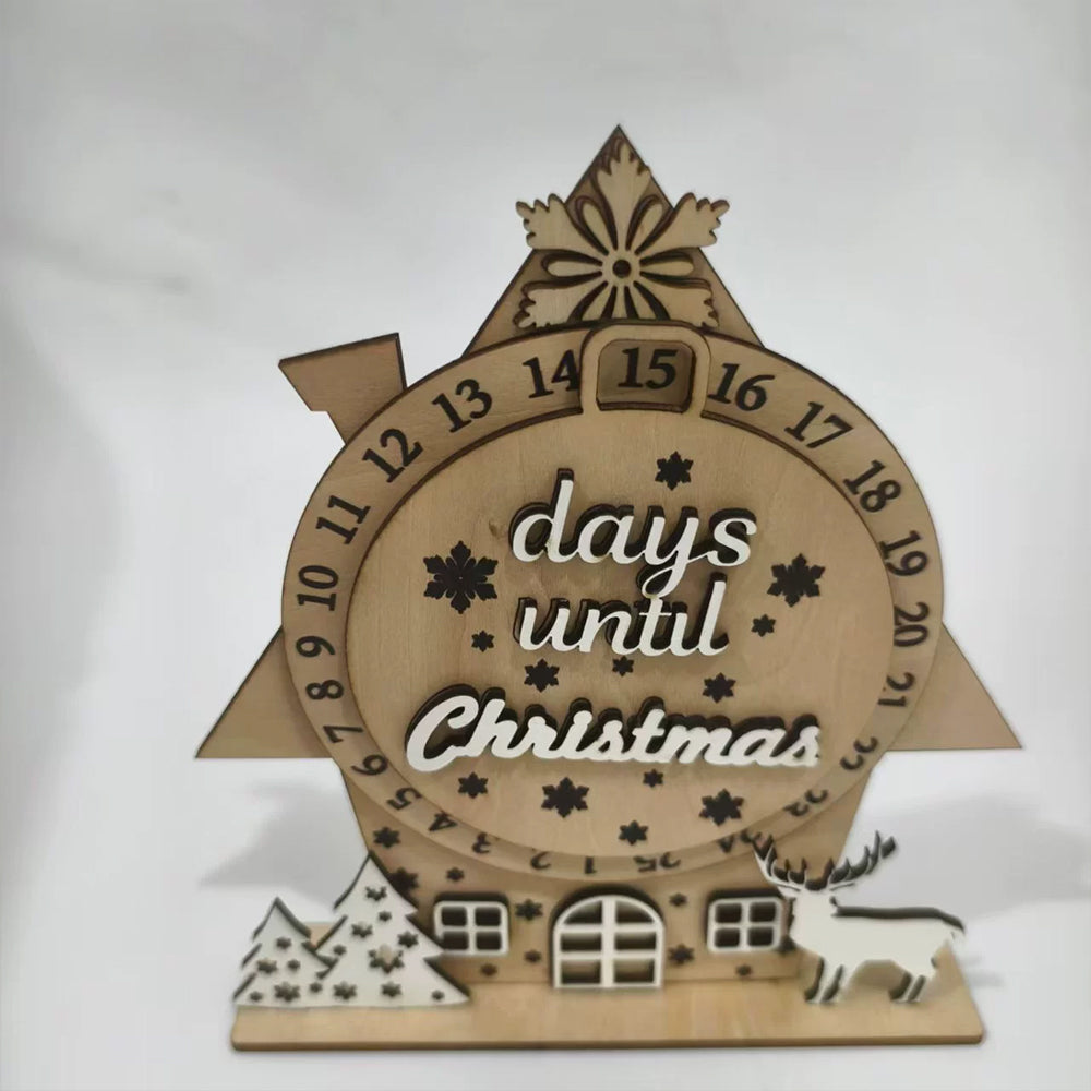 Wooden Advent Calendar - DIY Tabletop Christmas Countdown with Changeable Day