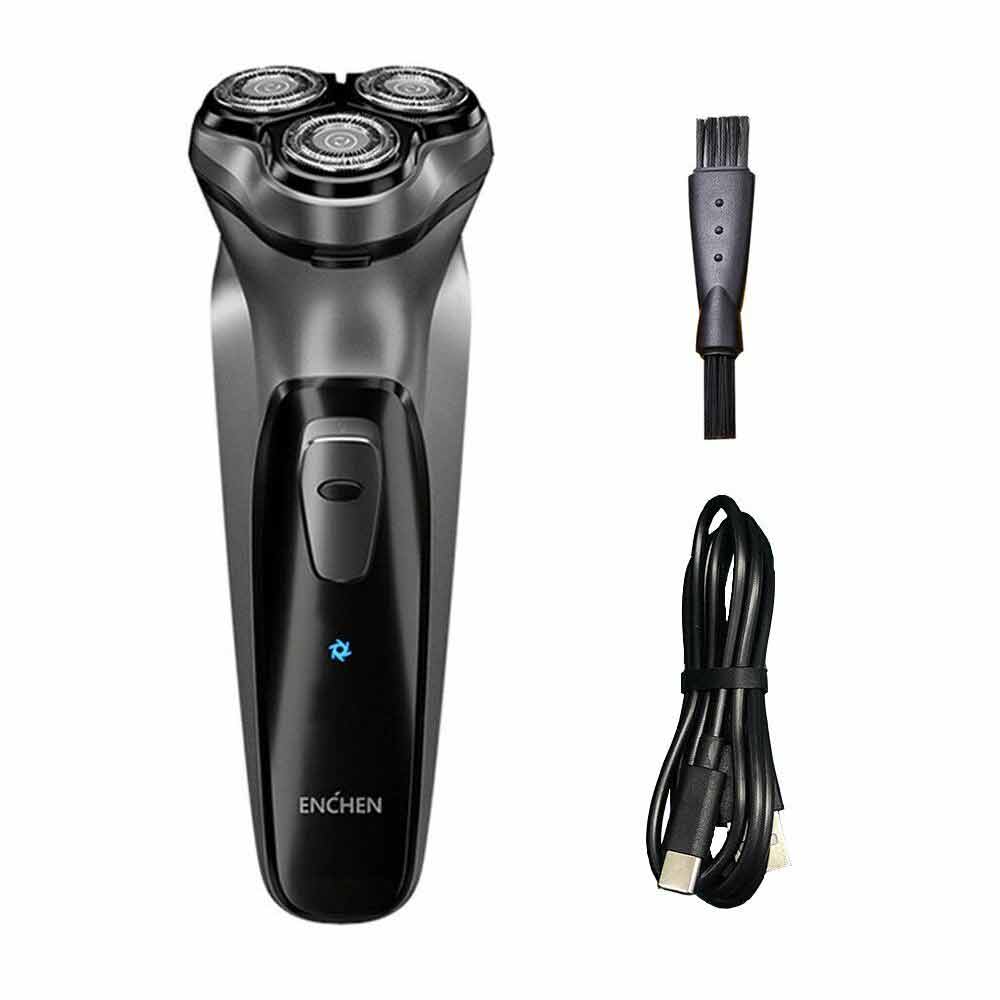 Wet Dry Rotary Shaver Electric Shaver 3 Heads Cordless Men Razor USB