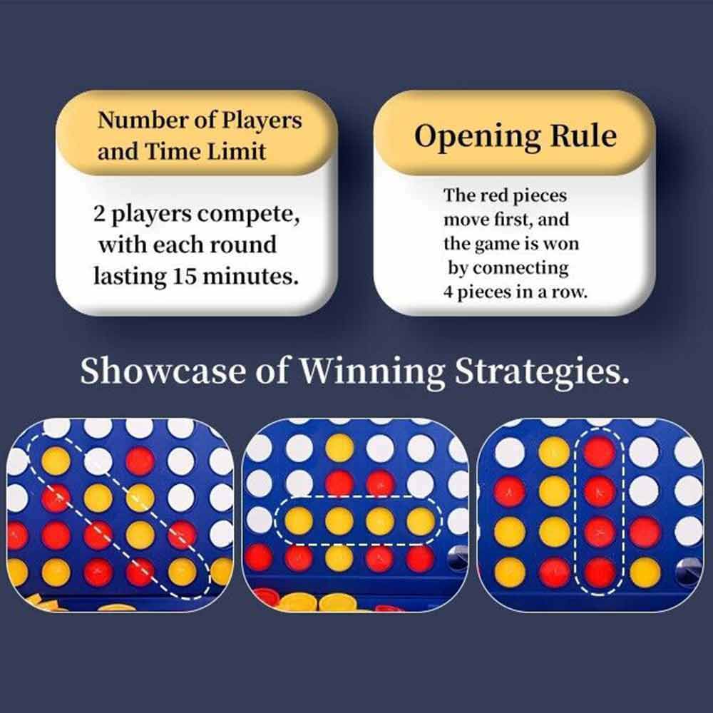 Large Connect Four In A Row 4 In A Line Board Game Kids Educational Toy Games