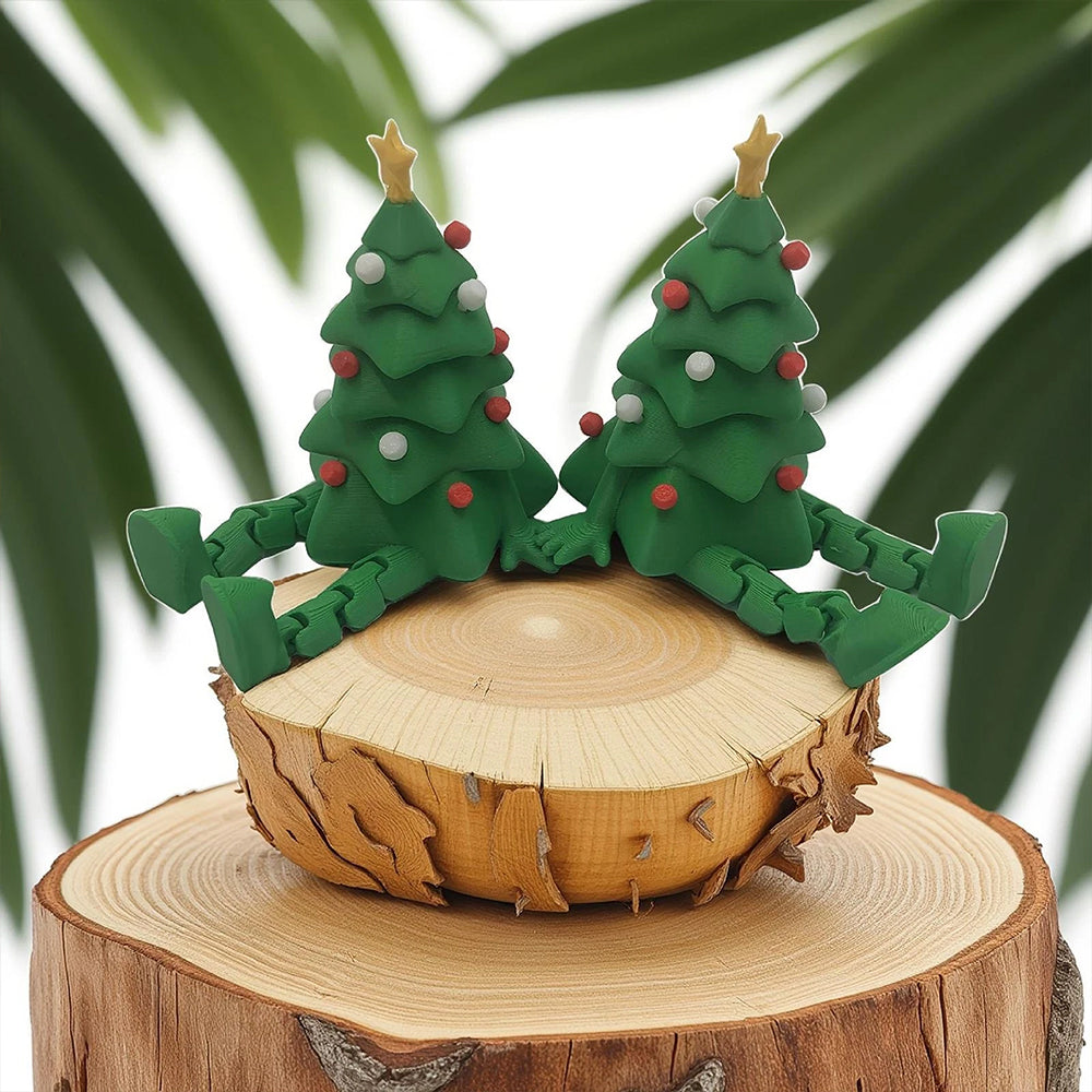 3D Printed Christmas Tree with Movable Joints – Adjustable Desktop Decoration for Home & Office