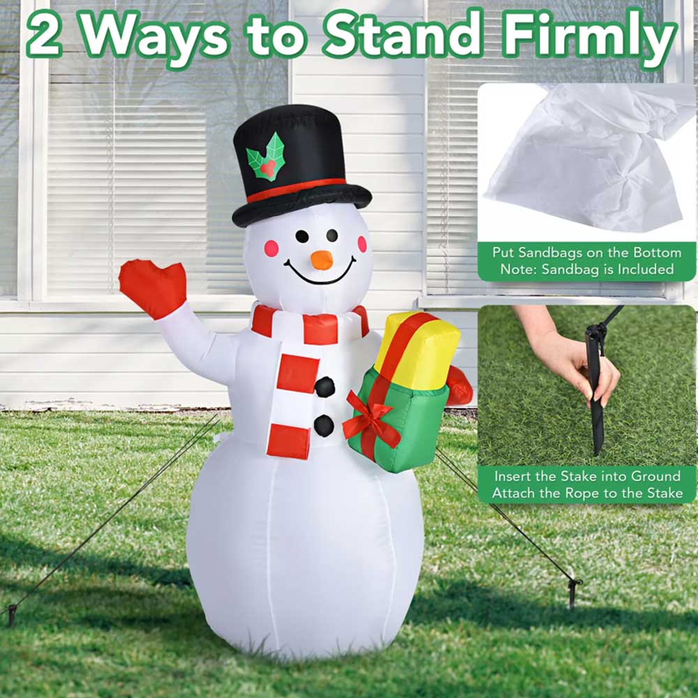 5ft Christmas Inflatable Snowman Decoration Xmas LED Light Up Outdoor Yard