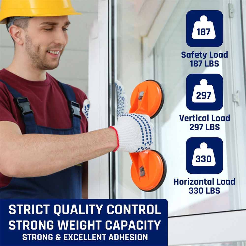 Dual Suction Cup Lifter – 50kg Glass Tile Mirror Sucker Plate Lifting Tool