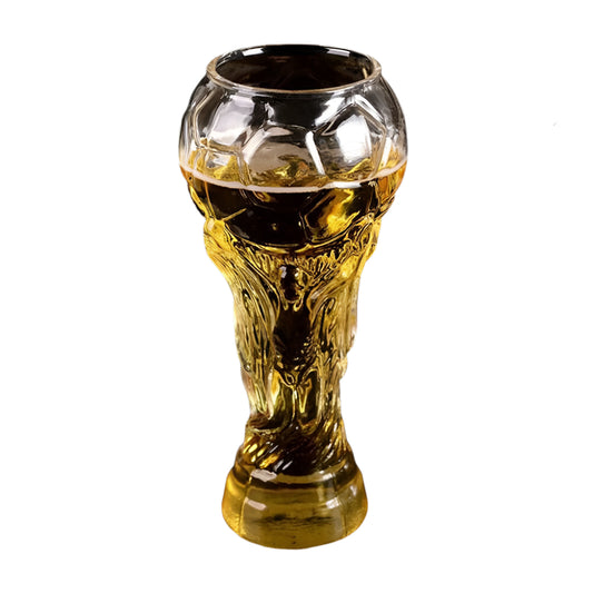 2022 FIFA Qatar World Cup Shape 450ml Beer Glass Football Soccer Hercules Mug