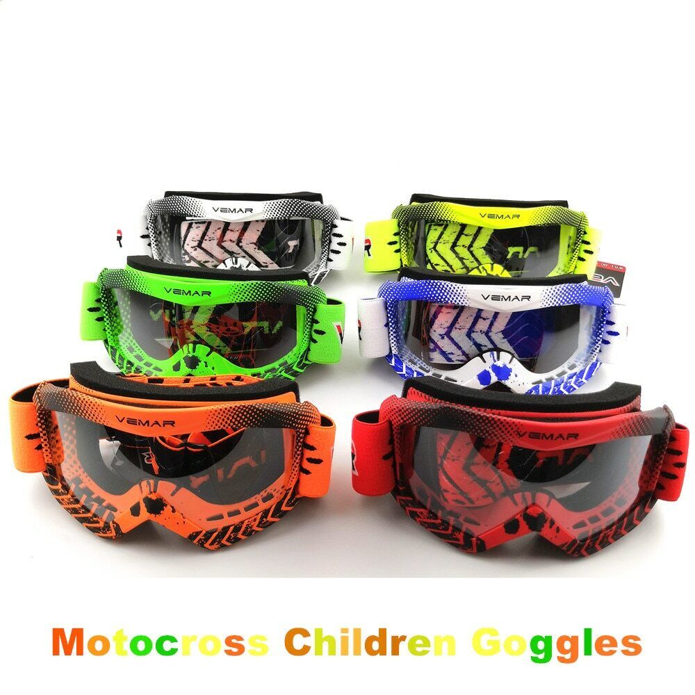 Children Motocross Racing goggles kids Motorbike Dirt Bike Ski Helmet Glasses