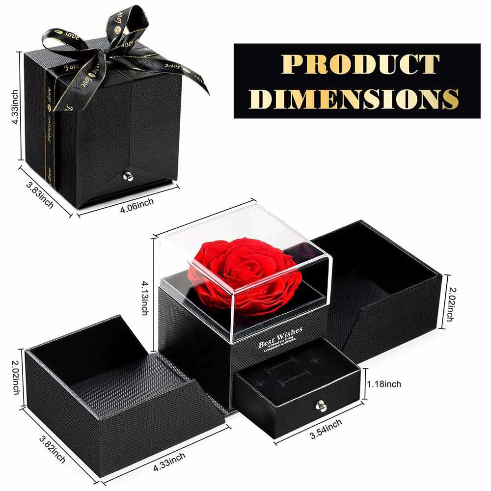 Preserved Rose Containers Eternal Flower Jewellery Surprise Box Valentine Gifts