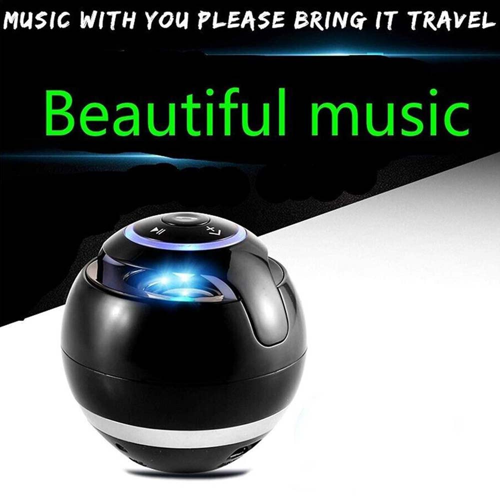 Mini Speaker A-18 Wireless Portable Bluetooth Speaker Ball LED Light Outdoor USB