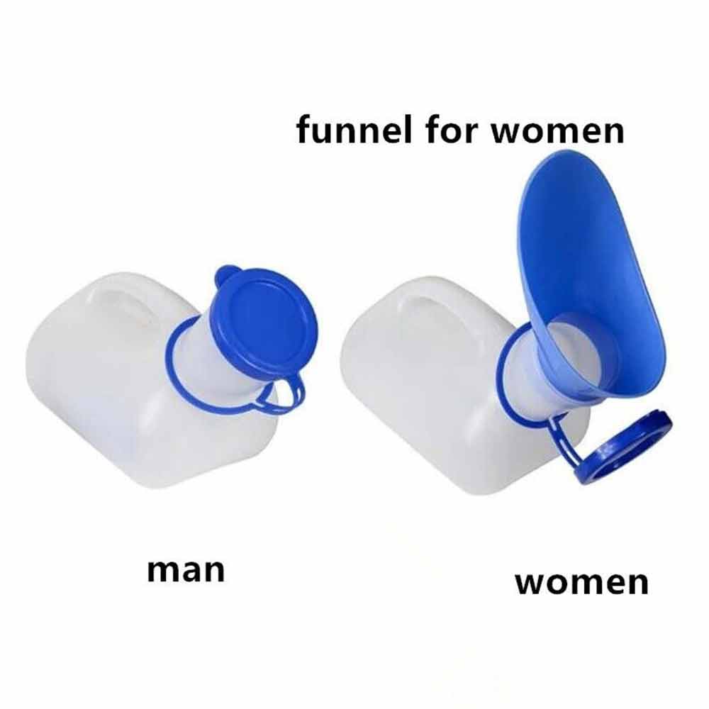 1000ML Urine Pee Bottle Long Neck Incontinence Container for Men Spill proof Lid