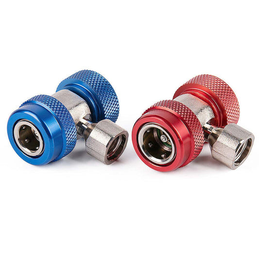 2pcs R134A A/C Air Condition Coupler Adapter High Low Manifold Gas Connector