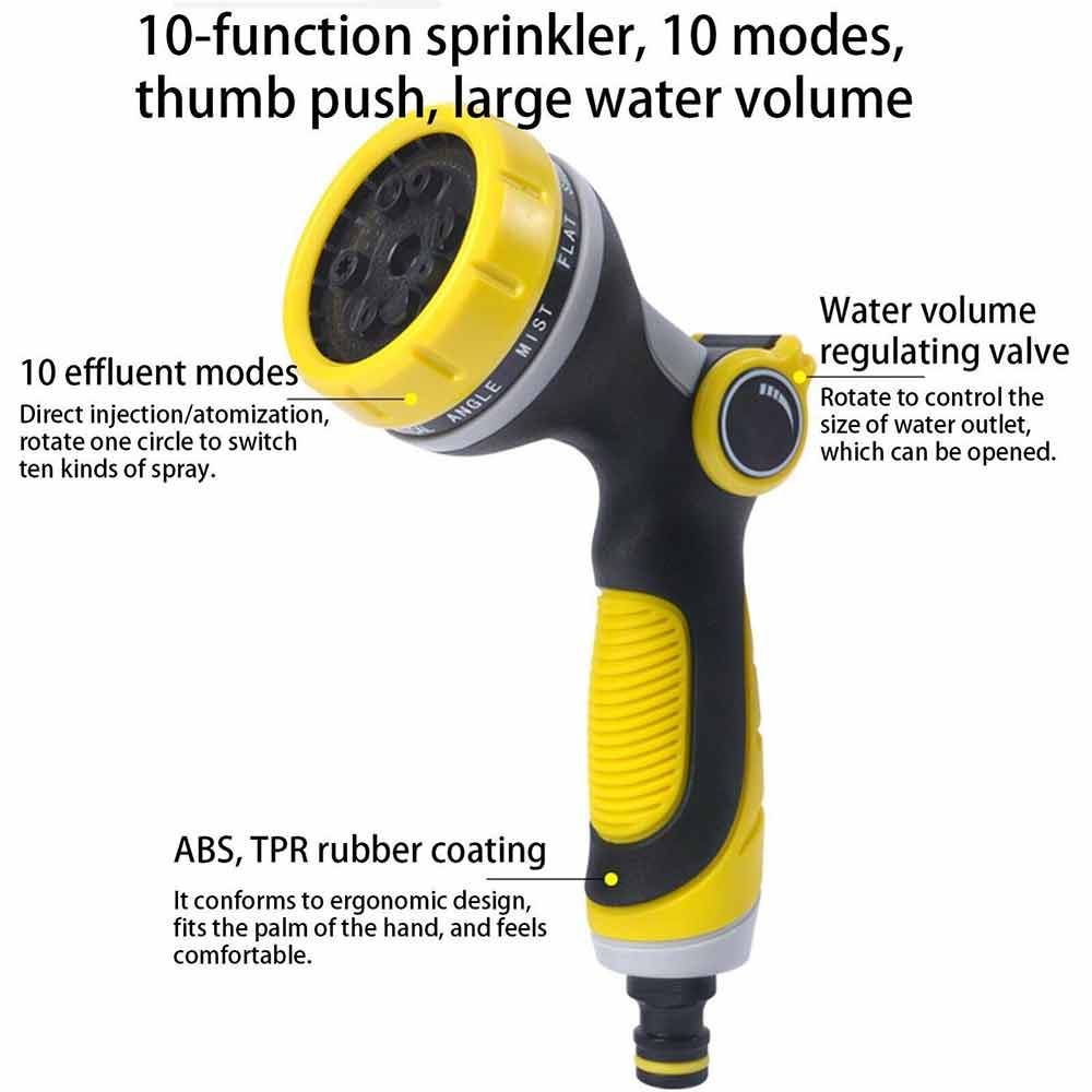10 Functions Hose Sprayer Nozzle Watering Car Washing Tool Garden Spray Gun